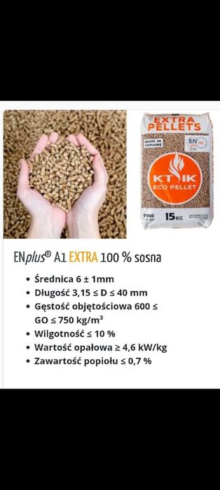Pellet drzewny – paleta 1005kg – A1 – 100% sosna