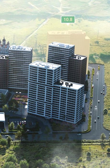 Простора 2-к квартира 67 м² (Будинок 10.7)