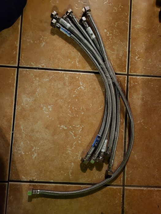 3zl / szt ( 52szt ) Węże wężyki stalowe, Nypel, Redukcja