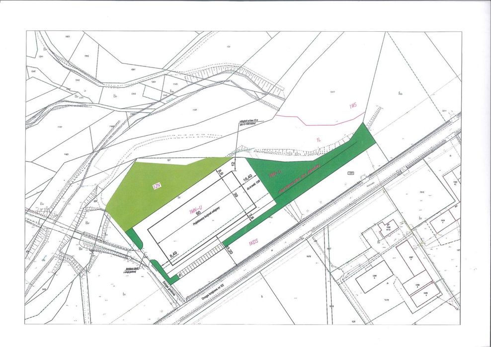 Działka z pozwoleniem na budowę hali biurowo - usługowej 3510 m2