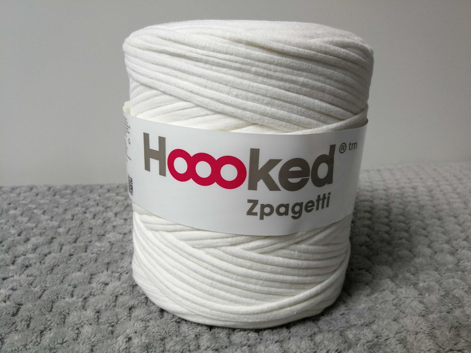 Włóczka Hooked Zpagetti, typu T-shirt Yarn, biała,złamana biel, 10szt.