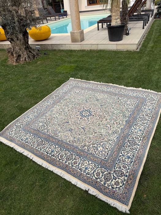 Nowy Dywan Perski Kaszmirowy + Jedwab Iran Nain 200x200 sklep 30 tyś
