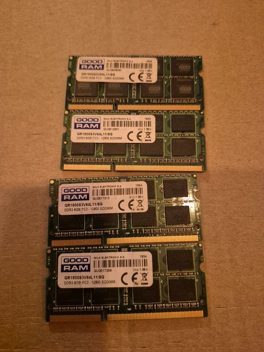 4x ram Ddr3l 1,35V 8GB Goodram