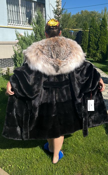 Рр 52-54-56. Норковая шуба Кимоно Легенда! Греция!