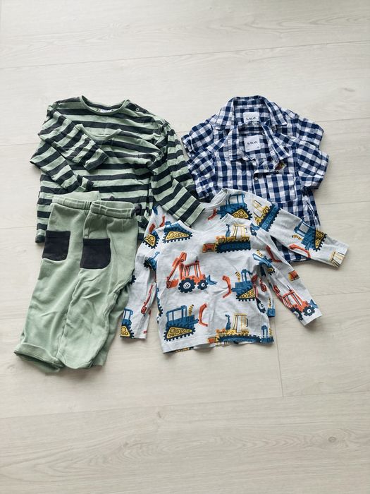 Paka ubrań blizniaki 92 ubrania bliznięta duża paczka spodnie kurtki