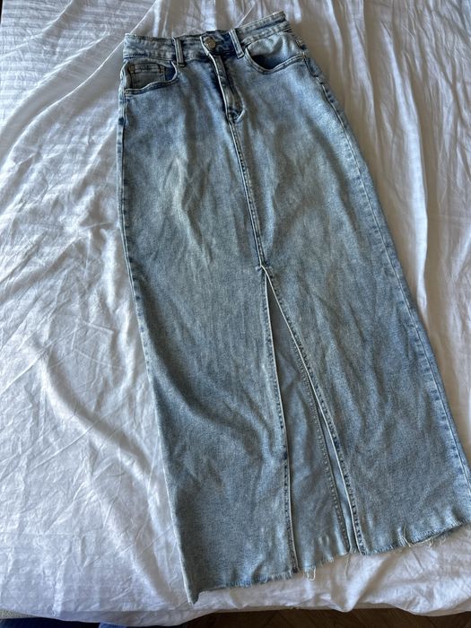 Джинсова спідниця максі