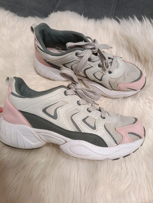Buty sneakersy szaro-różowy dunnes stores 40