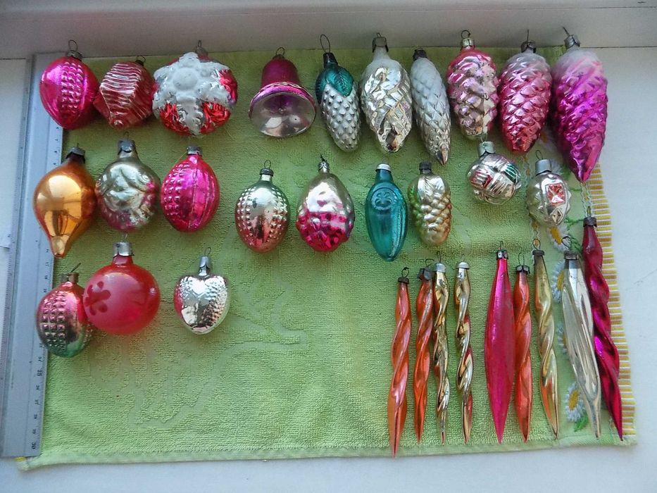 Елочные игрушки СССР Колокольчик Фонарики Шишки Сосульки Цена за 1 шт