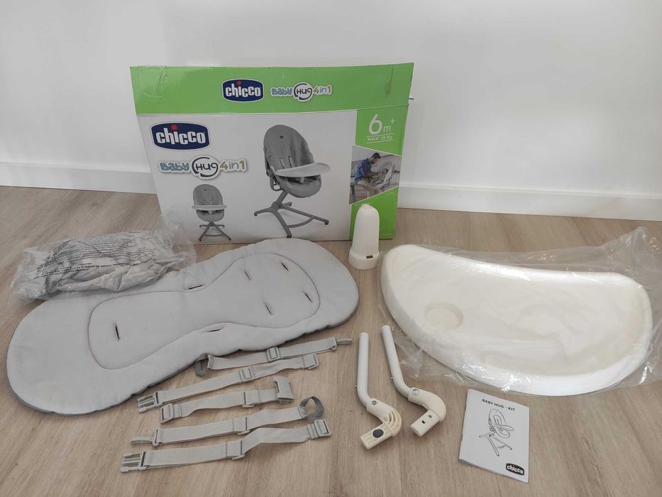 Baby Hug 4 em 1 + Kit da Papa + Colchão + 2 Lençóis Chicco