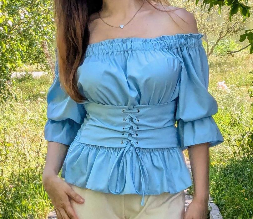 Блуза жіноча блакитна