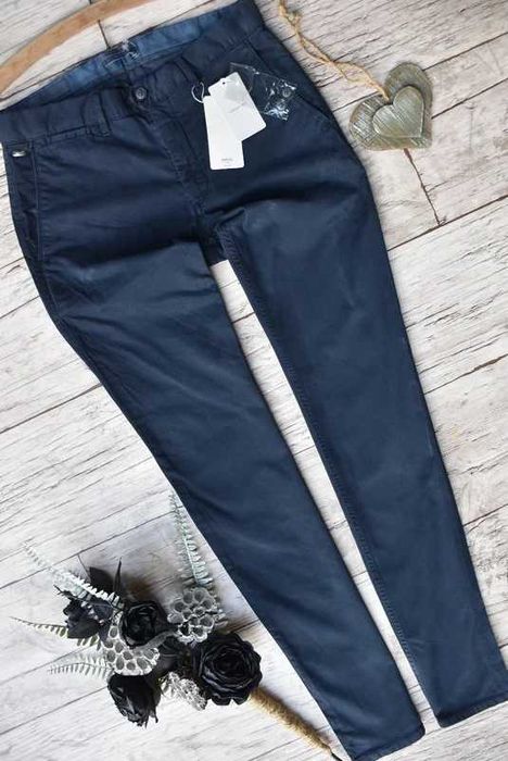 Mango Man spodnie chino 28 granatowe Pantalon Borne2 nowe z metką smart casual