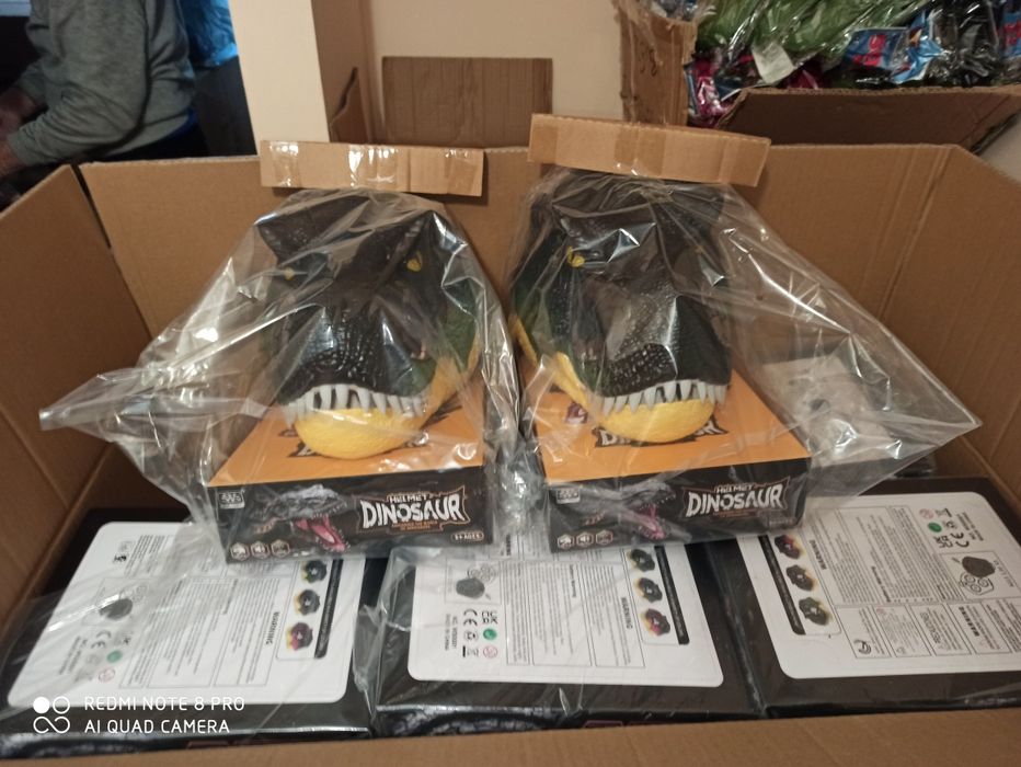 Маска голова динозавра раптора звук гарчання підсвічування динозавр