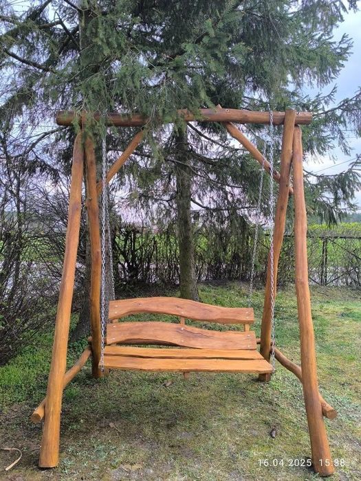 Huśtawka dębowa ogrodowa