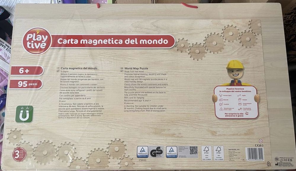 Магнітна карта світу Play tive