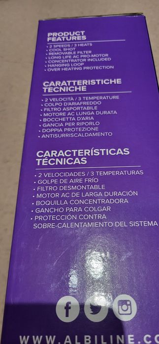 Secador profissional novo em caixa