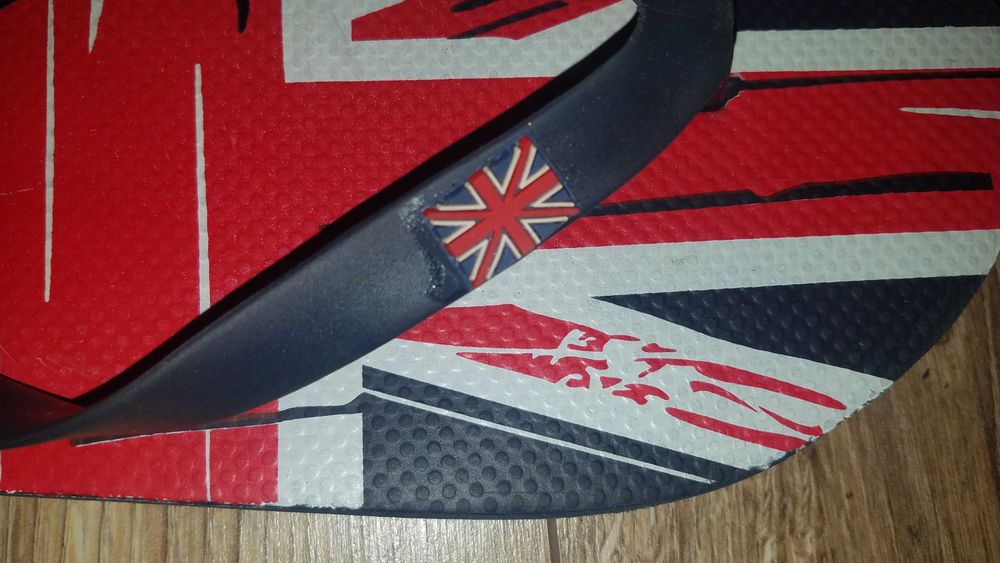 Japonki 44/45 30cm klapki primark England flaga Anglii stan BDB