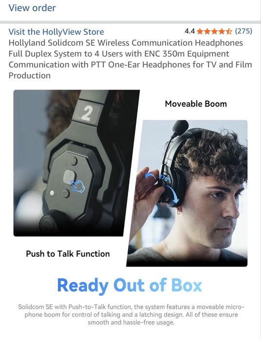Hollyland Solidcom SE 4S – Intercom Wireless 4 Headsets – Como Novo