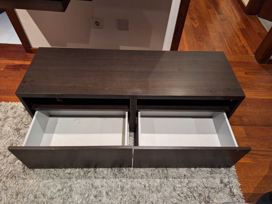 Móvel IKEA Besta – 120 x 40 x 40 cm – Com Gavetas e Iluminação