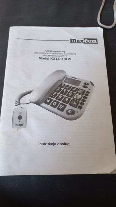 Telefon dla seniora Kx481 SOS z pilotem