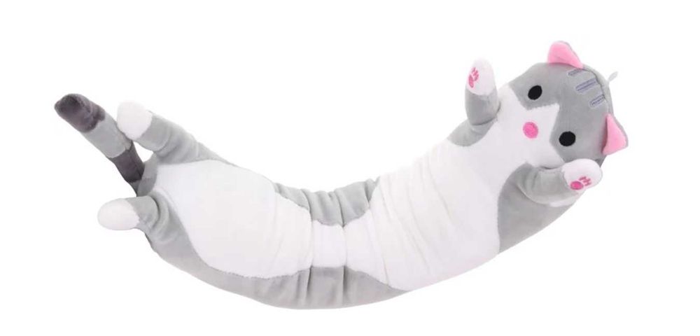 Zabawka Maskotka Kot Długi Pluszak 50cm Biało-Szary kod 2105