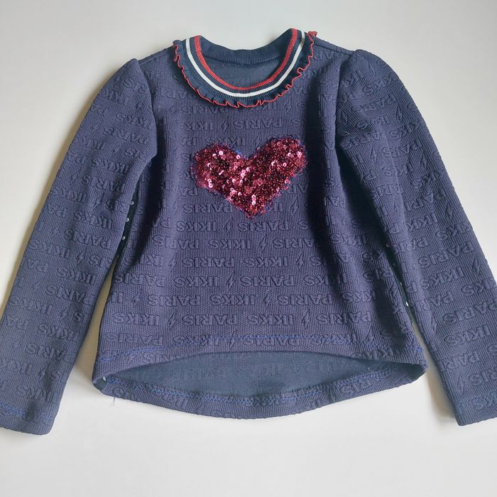 Bluza tłoczona z sercem z cekinów IKKS Paris 116