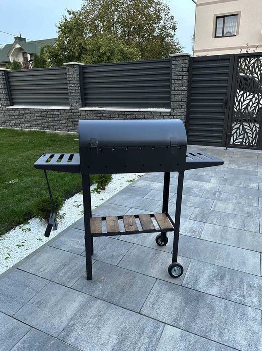 Компактний Мангал гриль барбекю метал 4 мм на 8 шампурів ПОСИЛЕНИЙ