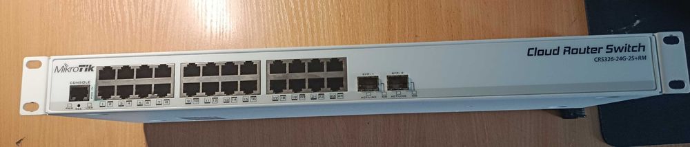 Комутатор мережевий Mikrotik CRS326-24G-2S+RM