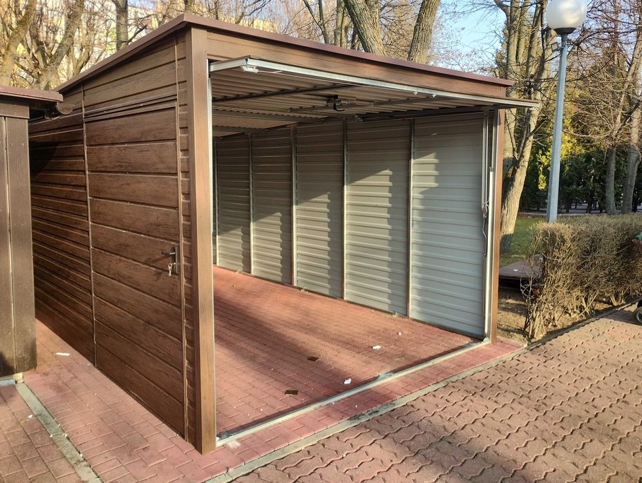 Garaż blaszany Wersja Premium. 5x6 Konstrukcja ocynk. Producent