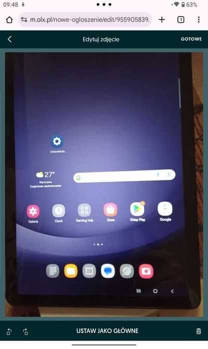 SUPER tablet Samsung A9 w pełni sprawny. Pamięć 8\128gb