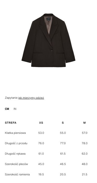 Dwurzędowa marynarka ZARA, S