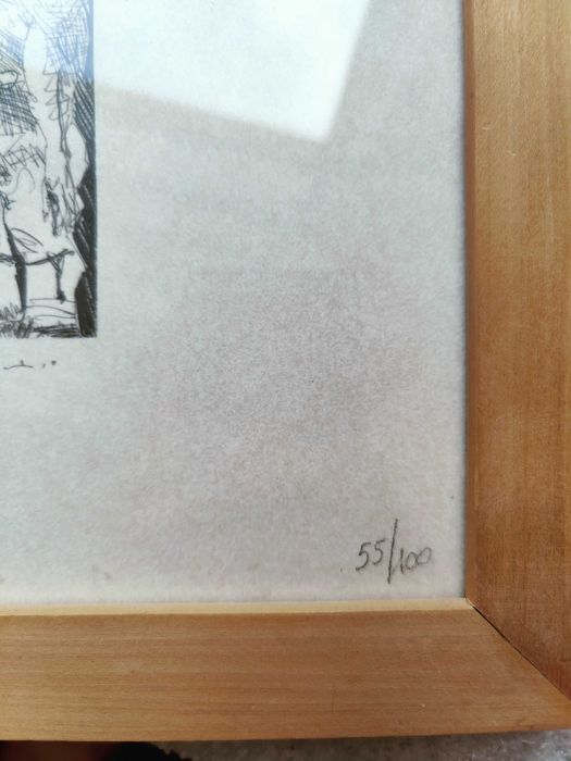 Aquatinta-aqua forta,,Picasso,edycja 55/100, 2 000 zl