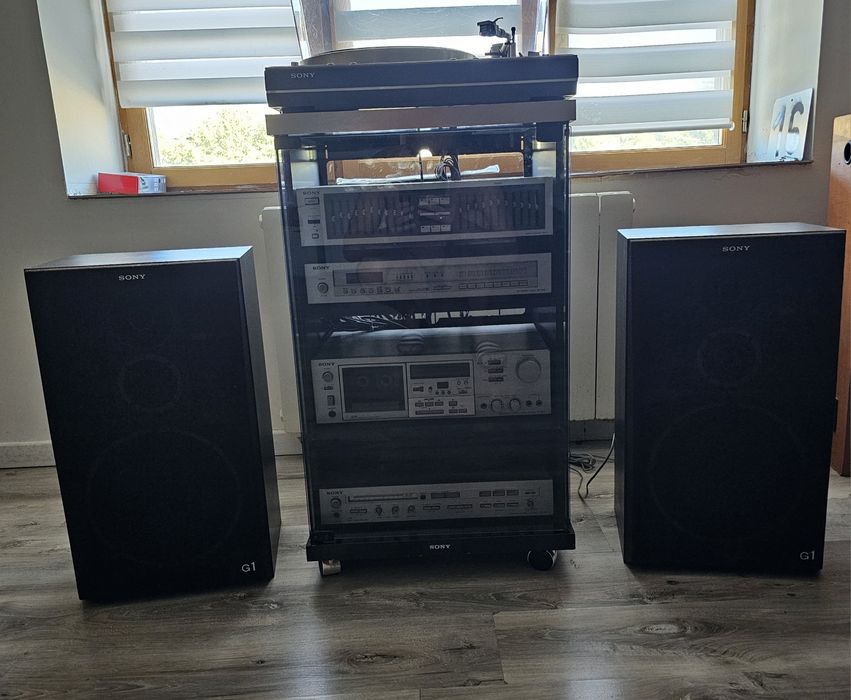 Zestaw Sony hi-fi, equalizer, kolumny G1 ,gramofon,technics