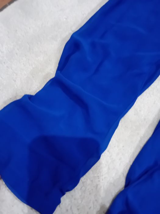 Spodnie alladynki S niebieskie z kieszeniami