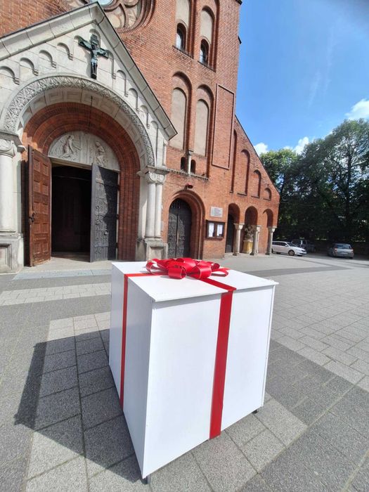 Skrzynia na balony Pudło Ślub balony z helem