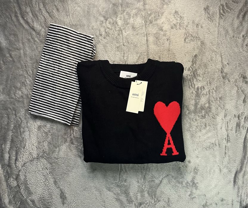 Camisola Ami Paris Ami de Coeur Preta - Nova com Etiquetas