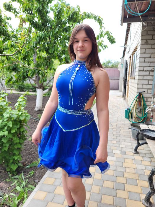 Платье латина для бальных танцев бу