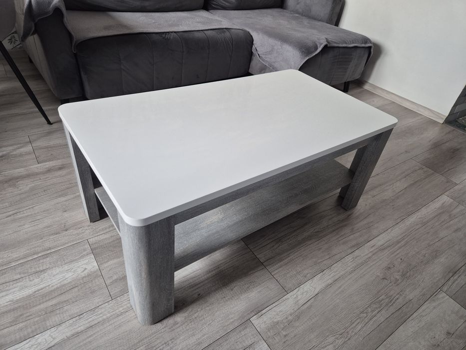 Stolik kawowy,stolik szary z białym blatem FLOT 12 ,Agata meble , st
