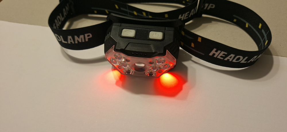 Lanterna de cabeça.