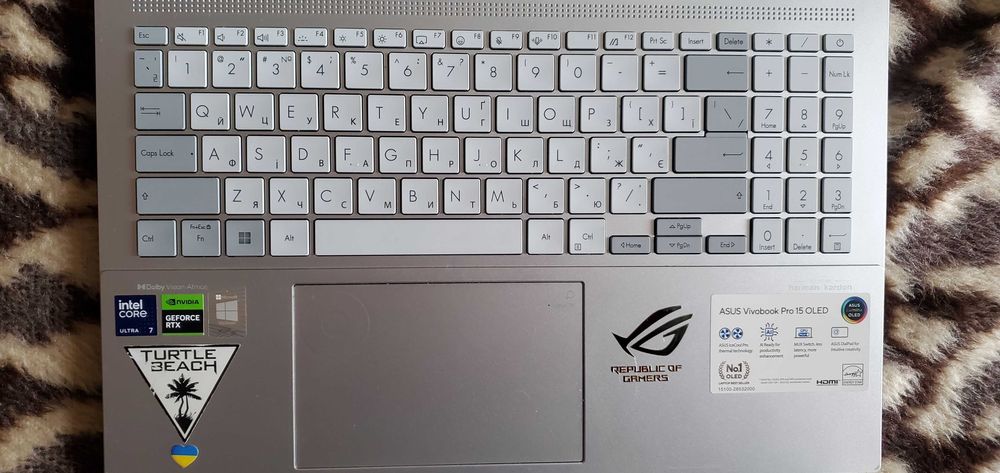 Asus Vivobook Pro 15 OLED, 120Hz, Ultra 7 155H, 16GB,1ТВ, RTX 4060 8Gb