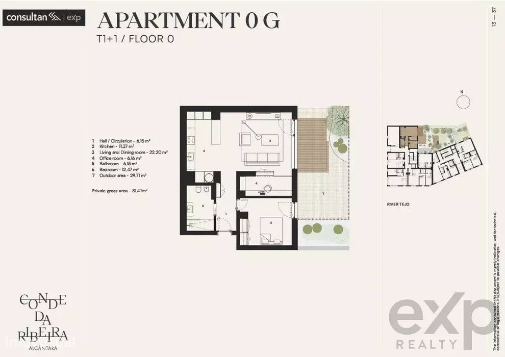 Apartamento T1+1 - Alcântara