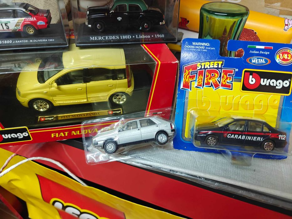 Lote Coleção Miniaturas 1/43 (Sagres, Táxi Lisboa, Rali, Fiat)