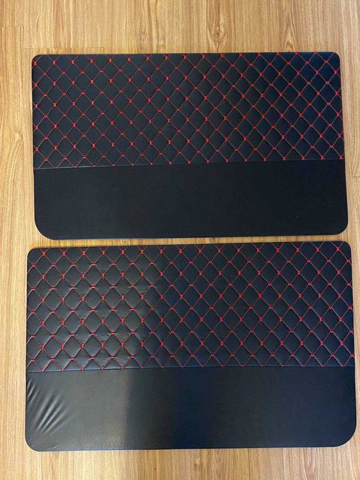 Обшивка дверей карты Волга обивка дверей Газ 2410 строчка красная