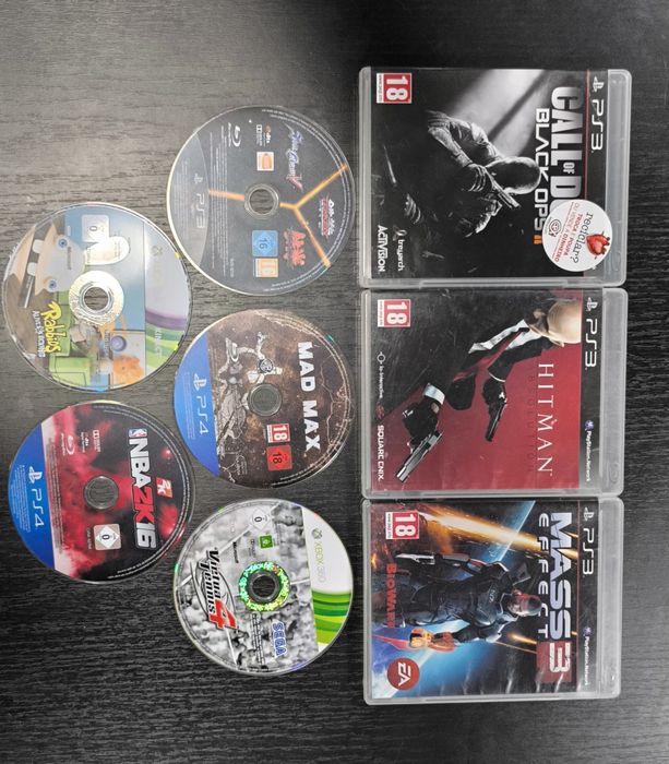 Conjunto de 3 jogos PlayStation 3+5 cds danificados