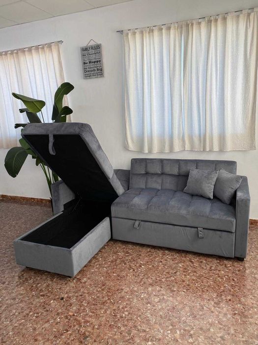 Sofá-cama barato 210 cm, entrega grátis até sua casa