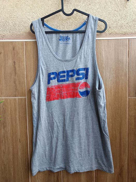 Podkoszulek Tank Top Pepsi Cola size L Vintage Retro Y2K 00s SWAG