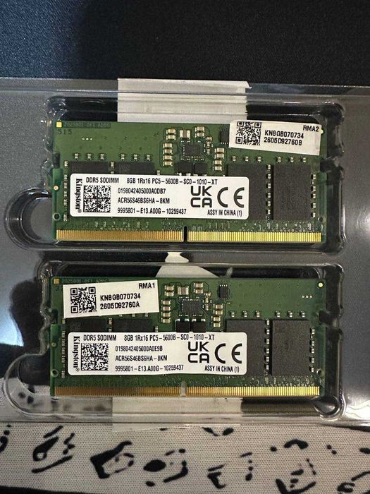 KINGSTON DDR5 5600 SODIMM 2x8GB - 16GB total