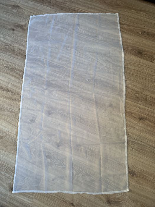 Firana firanka biała 83x150cm . Idealna do lnianych szarych zasłon