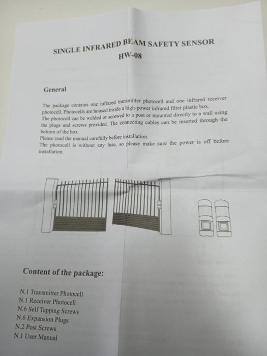 Fotokomórki do bramy