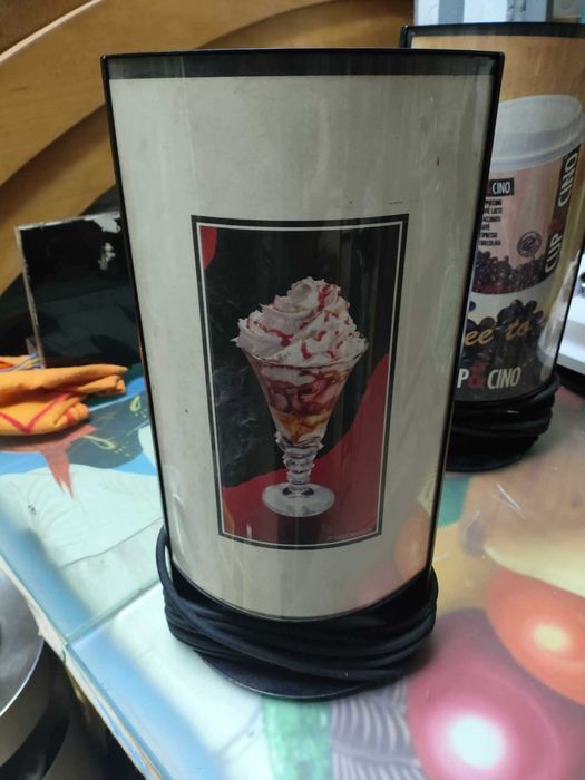 3 reclames luminosos vintage cup&cino