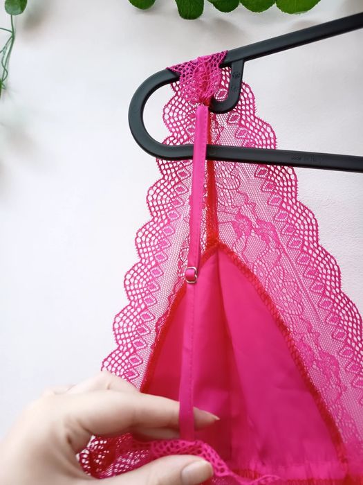 Vestido de Lingerie Rosa Fúcsia